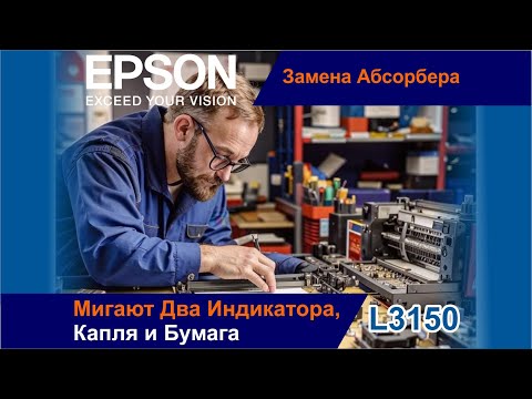 Видео: Epson L3150 / Мигают Два Индикатора / Пора Менять Абсорбер