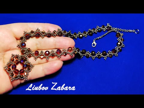 Видео: Колье из бисера и бусин "ШАМАХАНСКАЯ ЦАРИЦА". Necklace made of beads and beads "SHAMAHAN TSARINA"