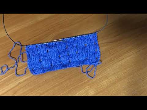 Видео: Узор спицами "Ажурная шахматка"