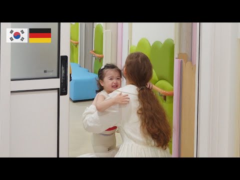 Видео: СУБ) Слёзная адаптация 25-месячной Роа в корейском детском саду😭