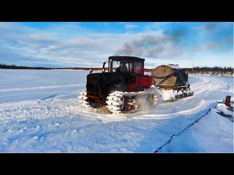 Видео: Трактора на севере НАО.Дт-75