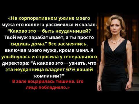 Видео: На ужине у генерального директора моего мужа они унизили меня — но я показала, кто платит им деньги