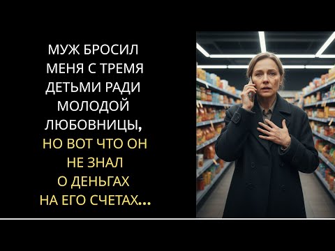 Видео: Муж БРОСИЛ меня с тремя детьми ради молодой любовницы, НО ВОТ ЧТО он НЕ ЗНАЛ о деньгах на его счетах