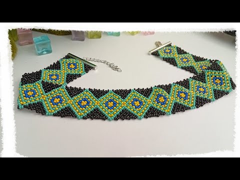Видео: DIY ПРОСТОЕ КОЛЬЕ из бисера