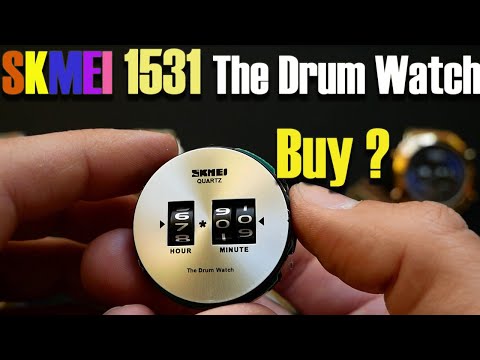 Видео: Необычные часы SKMEI 1531 The drum watch - работают даже на одной батарейке . . .