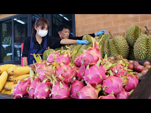 Видео: Безумное умение!!! Удивительный мастер по нарезке фруктов!!! Центр тропических фруктов!!!