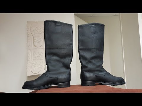 Видео: Restoration of Russian Soviet Officer Jack Boots / Реставрация юфтевых офицерских сапог СССР