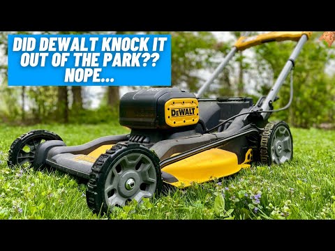 Видео: Стоит ли покупать? || Газонокосилка DeWALT 2x20 В || Быстрая демонстрация