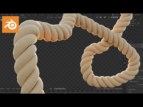 Видео: Блендер: делаем веревку быстро и легко!