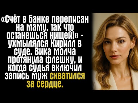 Видео: «Счёт в банке переписан на маму, так что останешься нищей!» — ухмылялся Кирилл в суде. Вика молча...