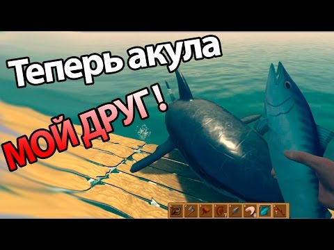 Видео: Теперь акула МОЙ ДРУГ ! ( Raft )