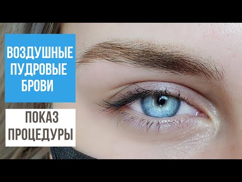 Видео: Перманентный макияж бровей. Воздушные Пудровые брови (показ процедуры)