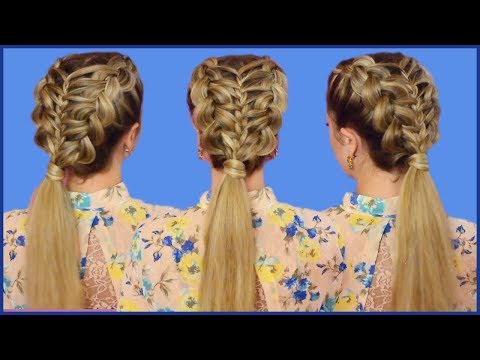 Видео: Две Французские Косы + Колосок / Красивая и Модная Прическа😍