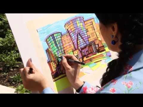 Видео: «Уроки рисования». Белгородская филармония маркерами (10.06.2016)