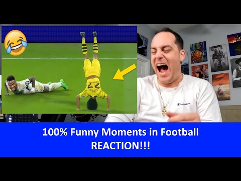 Видео: Американец реагирует на 100% смешные моменты в футболе