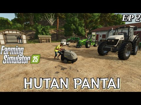 Видео: БОРБА С ВОДОСТРУЙКА! | Farming Simulator 25 - Hutan Pantai #2