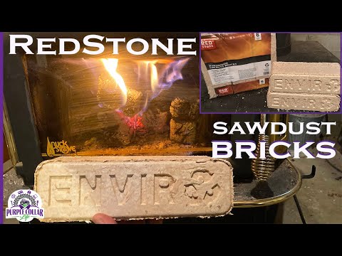 Видео: Кирпичи из опилок лиственных пород древесины Redstone, Tractor Supply. Испытание на горючесть кир...