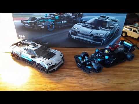 Видео: Полная сборка Lego Speed Champions Mercedes-AMG F1 W12 E Performance & Mercedes-AMG Project One
