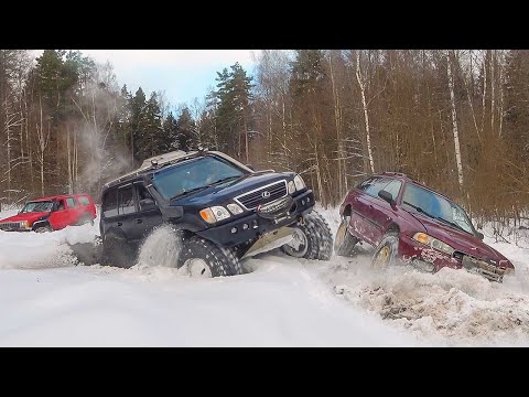 Видео: НЕВЕРОЯТНО! SUBARU поехал вслед за JEEP на 38 колёсах и Lexus на 42 порталах МЫ НЕ ОЖИДАЛИ такого
