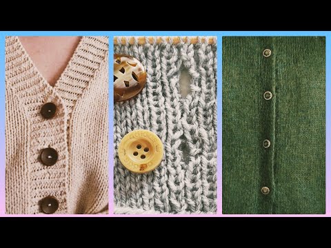 Видео: Петли для пуговиц👍🧶/ Петли для кофты/ кардигана/ 💯Как вязать петли просто/ Посидим повяжем