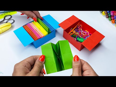 Видео: Оригами КОРОБОЧКА трансформер для мелочей БЕЗ КЛЕЯ ! Origami BOX transformer for small things
