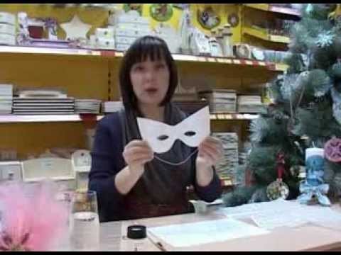 Видео: Декор новогодней маски, декупаж и двухшаговый кракелюр