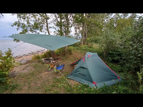 Видео: Отдых с палаткой на Ладожском озере.