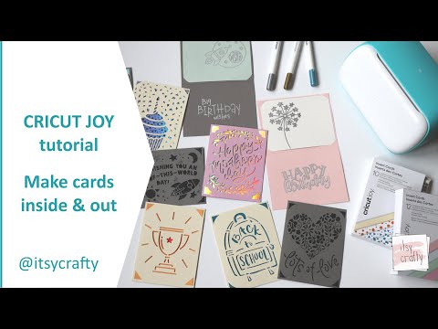 Видео: Учебное пособие Cricut Joy | Делаем открытки внутри и снаружи | Отлично подходит для новичков