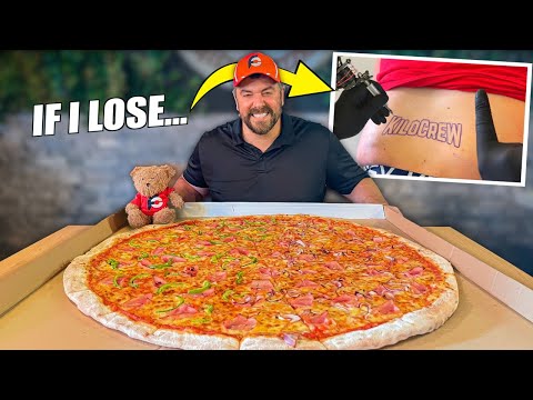 Видео: Съесть самую большую 33-дюймовую пиццу в Ирландии в одиночку или сделать татуировку с изображение...