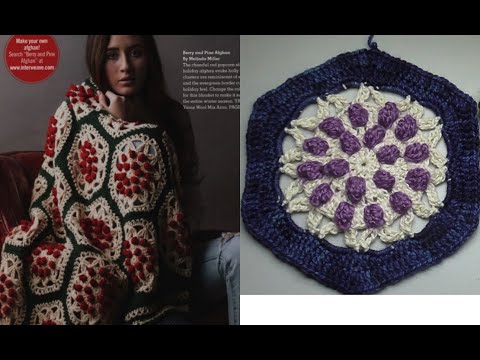 Видео: Ягодный ПЛЕД КРЮЧКОМ  ОЧЕНЬ НЕОЖИДАННЫЙ ШЕСТИУГОЛЬНИК