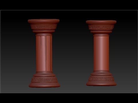 Видео: Zbrush 4R7 как сделать колонну