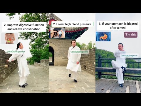 Видео: Тренировка тайцзи | улучшение пищеварения | снижение артериального давления | Удан Цзыдун