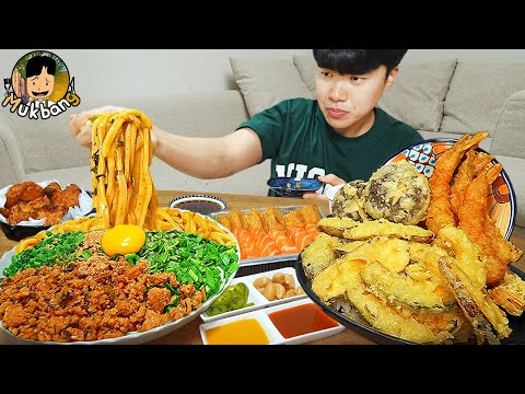 Видео: ASMR MUKBANG | Рис темпура, жареный цыпленок, Рамэн в японском стиле рецепт ! принимать пищу