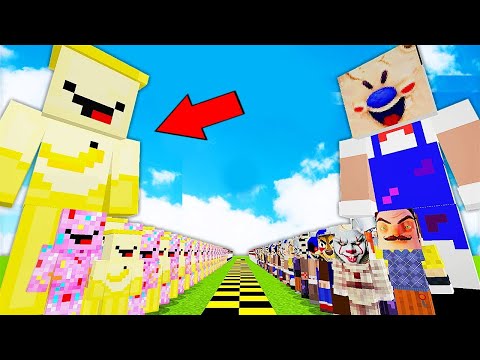 Видео: 1000 БАНАНЧИКОВ И ПОНЧИКОВ ПРОТИВ 1000 СТРАШНЫХ МОНСТРОВ В МАЙНКРАФТ