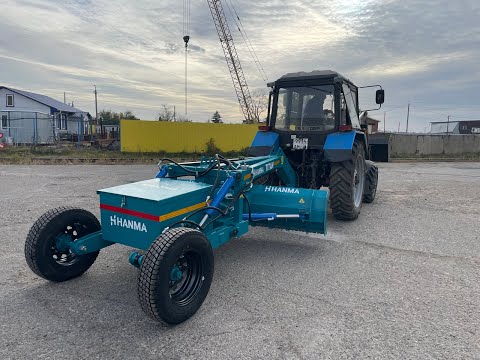 Видео: Демонстрация работы механизмов прицепного грейдера HANMA TITAN