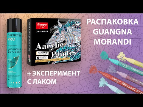 Видео: Распаковка маркеров Guangna Morandi | Новые покупки | Опыт с покрытием работы лаком для волос