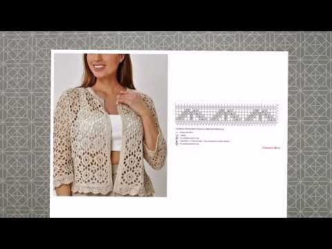 Видео: Восхитительные идеи пуловеров , платьев и летних кардиганов со схемами. Delightful pullover ideas.