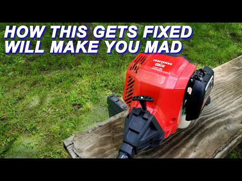 Видео: Ремонт 4-тактного триммера Craftsman с головкой, которая не вращается