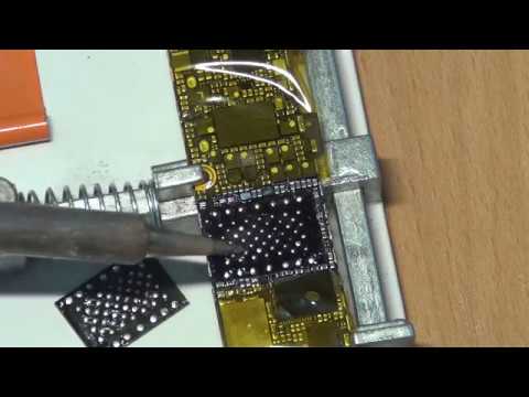 Видео: Замена либо реболл Nand Iphone 5