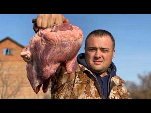 Видео: Съедают Все,пока Горячее!!!ГОВЯЖЬЕ СЕРДЦЕ в Казане!!!