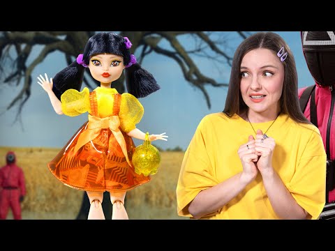 Видео: Monster High Skullector ЗАМРИ И СМОТРИ обзор куклы Young-hee Squid Game Игра в кальмара