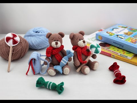 Видео: МК Леденец крючком. Вяжем конфетки.