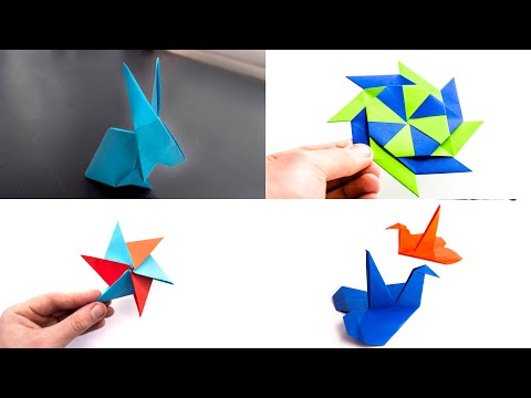 Видео: 4 простые и классные идеи оригами и бумажных поделок #44