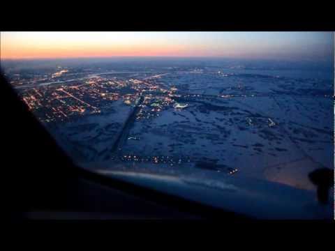 Видео: UTair569,Рассвет над Толмачёво.Boeing 737-800