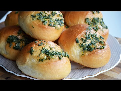 Видео: Ароматные чесночные булочки. Постное тесто  | Fragrant garlic buns