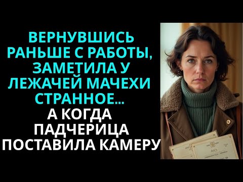 Видео: Вернувшись раньше с работы, заметила у лежачей мачехи странное… А когда падчерица установила камеру…