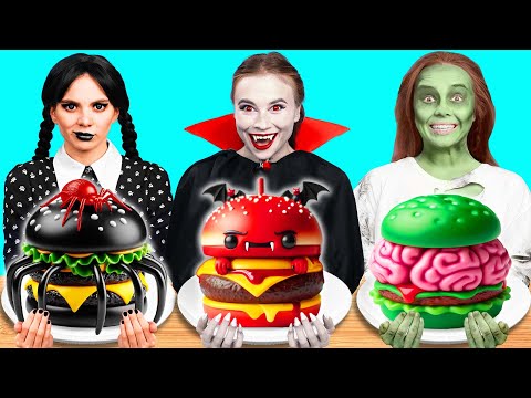 Видео: Кулинарный Челлендж: Уэнсдей vs Вампир vs Зомби | Смешные Моменты от BaRaDa Best