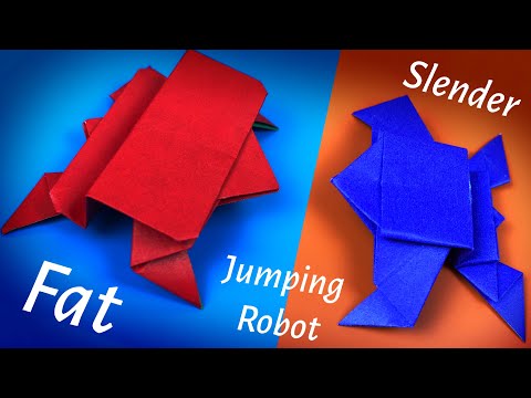 Видео: Как сделать прыгающего робота оригами 🟩 сделать робота-лягушку всего из одной бумаги