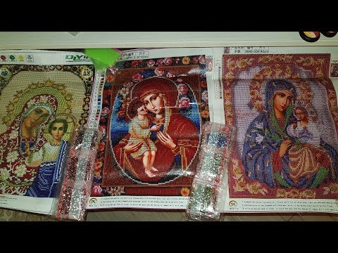 Видео: Шикарнейшие иконы из страз. 30 на 40 см. Полная выкладка. Ссылка на них под видео.