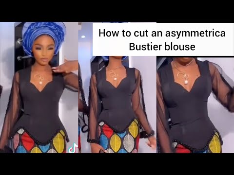 Видео: КАК СКРОЙТЕ СТИЛЬНУЮ АССИМЕТРИЧНУЮ БЛУЗКУ-БЮСТЬЕ #вирусноевидео #как
